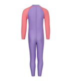 Tots Unisex Endurabrite Colorblock All In One Suit For Boys and Girls - Purple Mist & Pink Lemonade