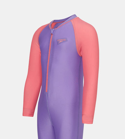 Tots Unisex Endurabrite Colorblock All In One Suit For Boys and Girls - Purple Mist & Pink Lemonade