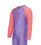 Tots Unisex Endurabrite Colorblock All In One Suit For Boys and Girls - Purple Mist & Pink Lemonade