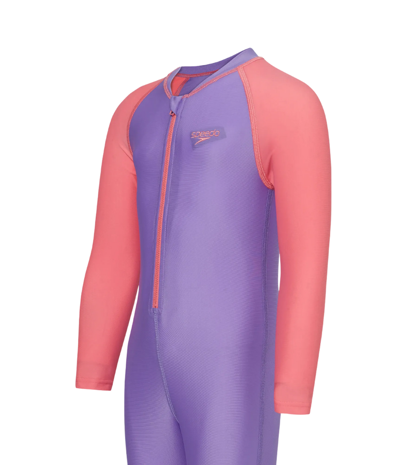Tots Unisex Endurabrite Colorblock All In One Suit For Boys and Girls - Purple Mist & Pink Lemonade