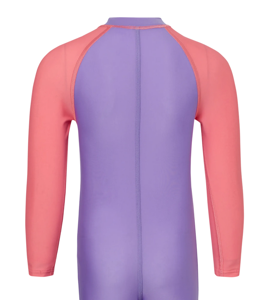Tots Unisex Endurabrite Colorblock All In One Suit For Boys and Girls - Purple Mist & Pink Lemonade