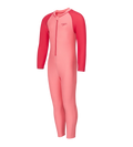Tots Unisex Endurabrite Colorblock All In One Suit For Boys and Girls - Pink Lemonade & Ruby