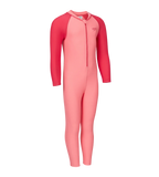 Tots Unisex Endurabrite Colorblock All In One Suit For Boys and Girls - Pink Lemonade & Ruby