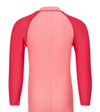 Tots Unisex Endurabrite Colorblock All In One Suit For Boys and Girls - Pink Lemonade & Ruby