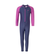 Girl's Endura Brite Color Block All In One Full Body Suit - Hapuna Blue & Neon Violet