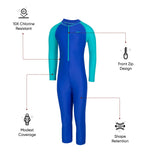 Boys Endurance 10 Essential All In One Suit - True Navy & Coral