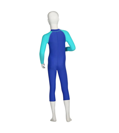 Boy's Endurance Full Body Suit All In Suit - Deep Peri & Bali Blue_4