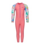 Tots Unisex Endurabrite Printed Colorblock All In One Suit For Boys and Girls - Pink Lemonade & Neon Violet