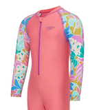 Tots Unisex Endurabrite Printed Colorblock All In One Suit For Boys and Girls - Pink Lemonade & Neon Violet