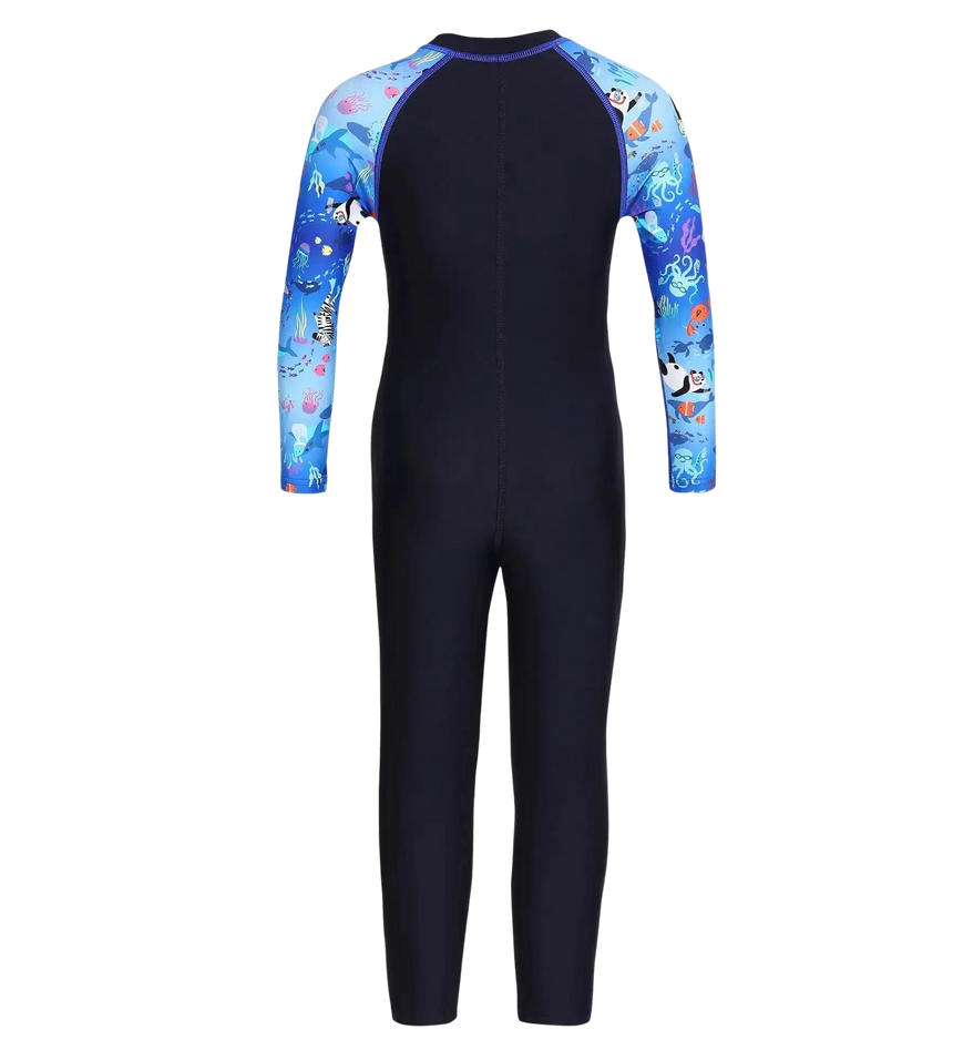 Tots Unisex Endurance 10 All In one Full Body Suit For Boys and Girls - True Navy & Coral