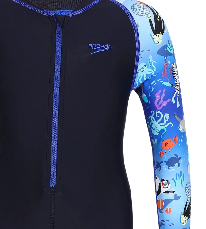 Tots Unisex Endurance 10 All In one Full Body Suit For Boys and Girls - True Navy & Coral