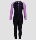 Girls Endurance 10 Essential All In One Suit - True Navy & Sweet Purple