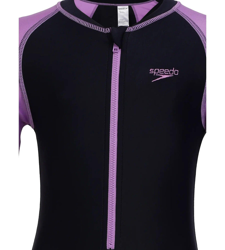 Girl's Endurance All In one Full Body Suit Swimwear - Truenavy & Sweet Purple_5