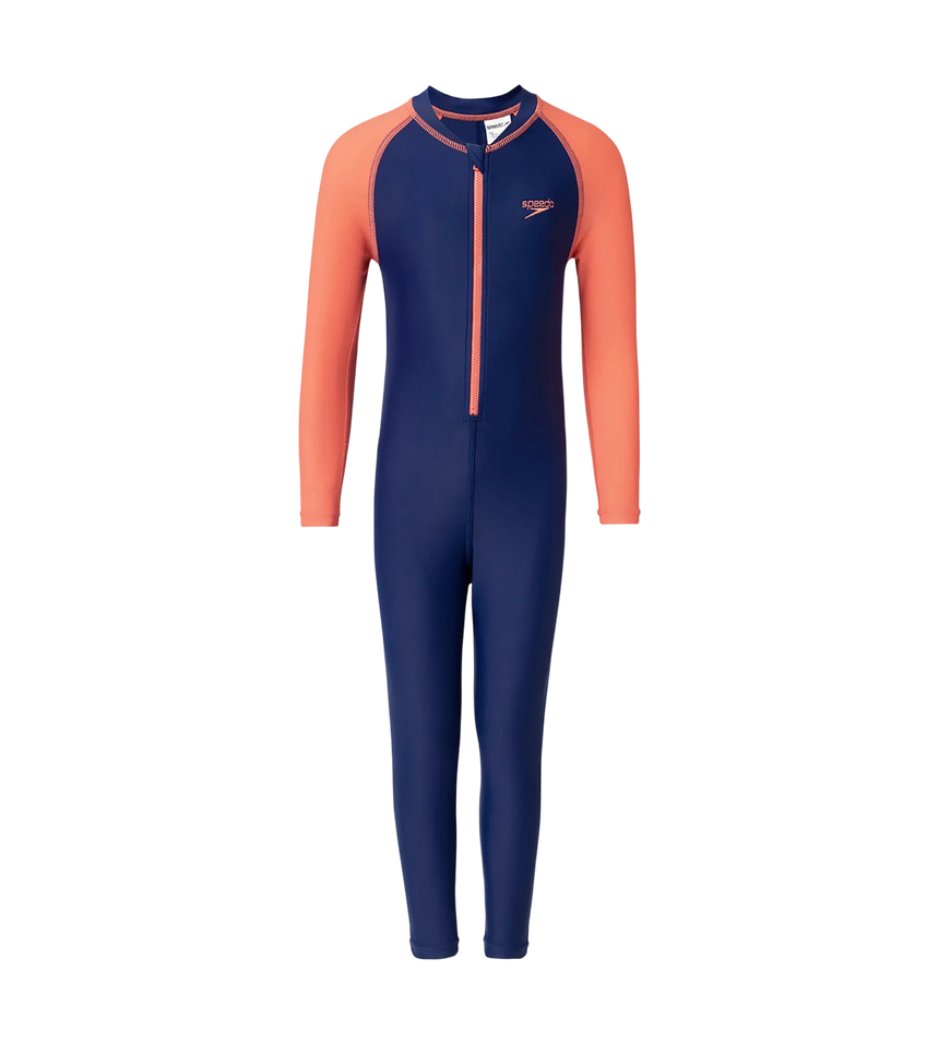 Tots Endurance10 Color Block All In One Full Body Suit For Boys and Girls - Harmony & Coral Sands