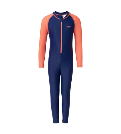 Girl's Endurance10 Color Block All In One Full Body Suit - Harmony & Coral Sands