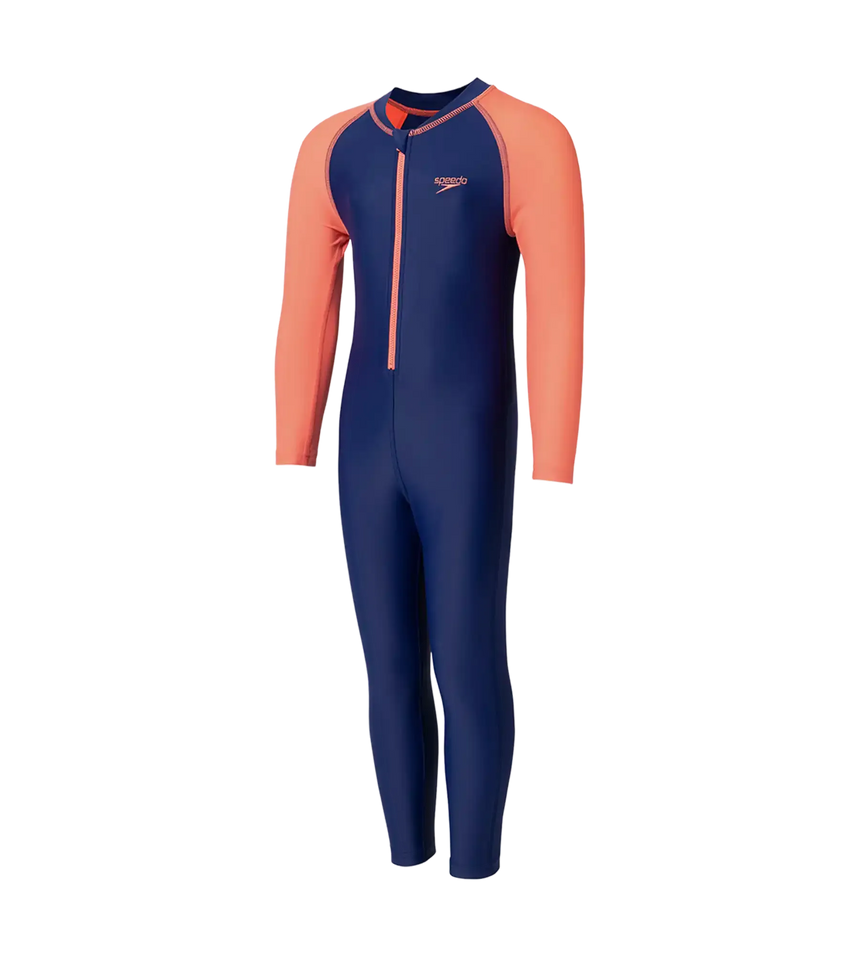 Tots Endurance10 Color Block All In One Full Body Suit For Boys and Girls - Harmony & Coral Sands