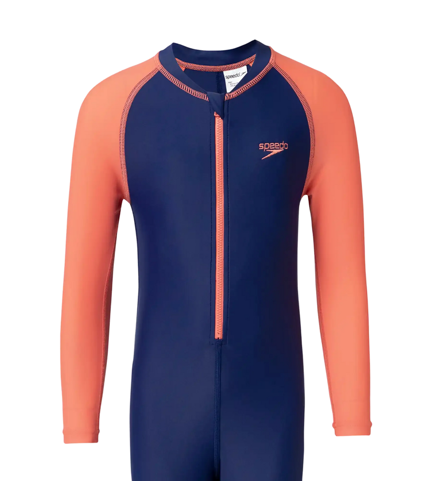 Tots Endurance10 Color Block All In One Full Body Suit For Boys and Girls - Harmony & Coral Sands