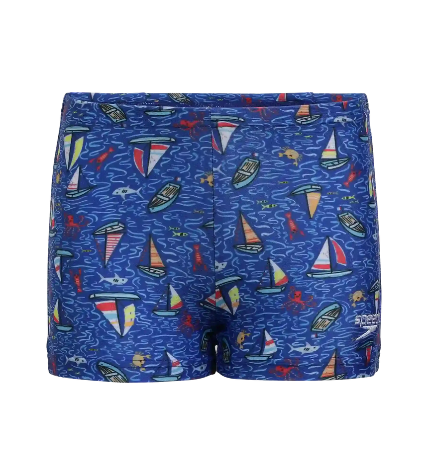 Tots Recycled Endura Brite Digital Print Aquashort For Boys - True Cobalt & Picton Blue