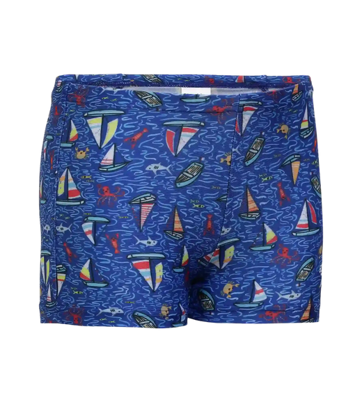 Tots Recycled Endura Brite Digital Print Aquashort For Boys - True Cobalt & Picton Blue