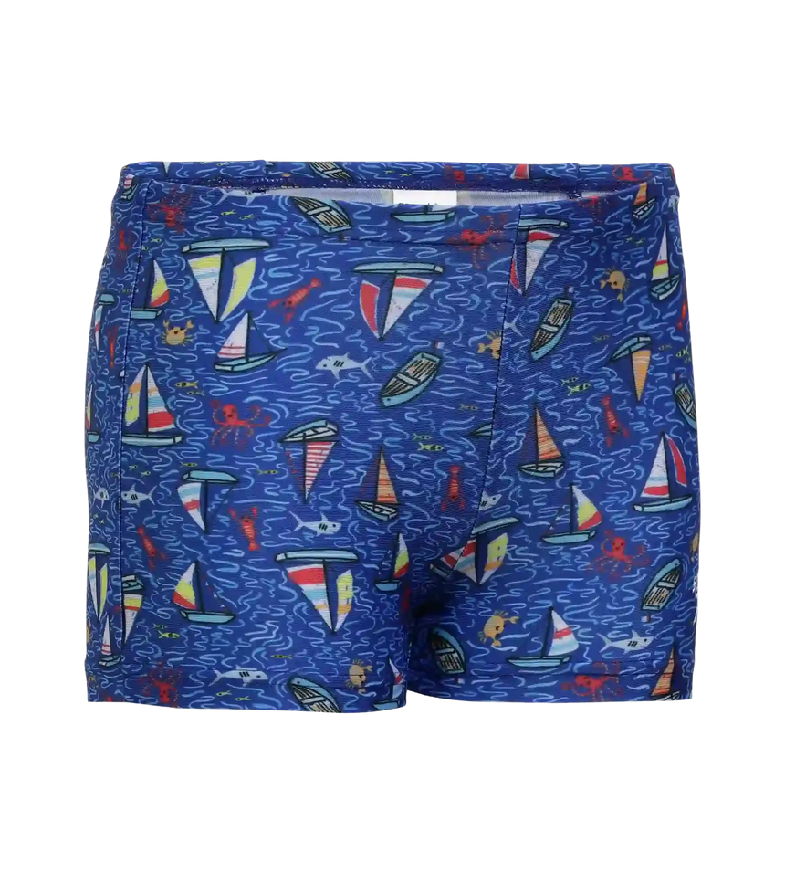 Tots Recycled Endura Brite Digital Print Aquashort For Boys - True Cobalt & Picton Blue