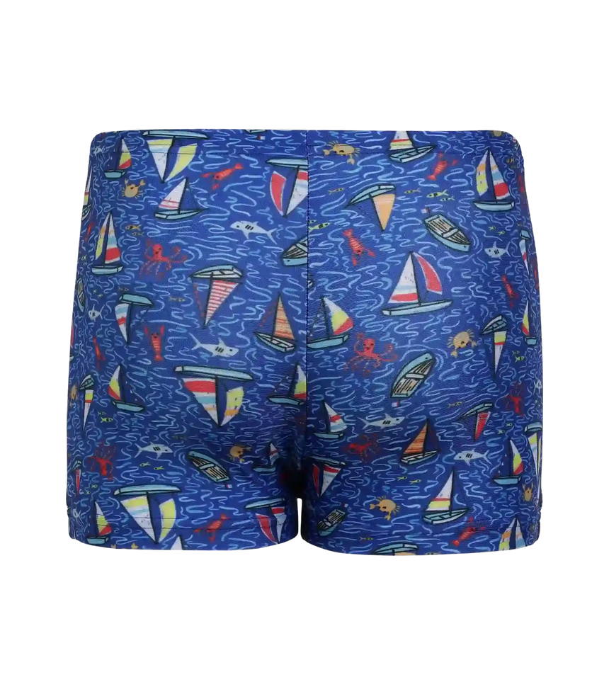 Tots Recycled Endura Brite Digital Print Aquashort For Boys - True Cobalt & Picton Blue