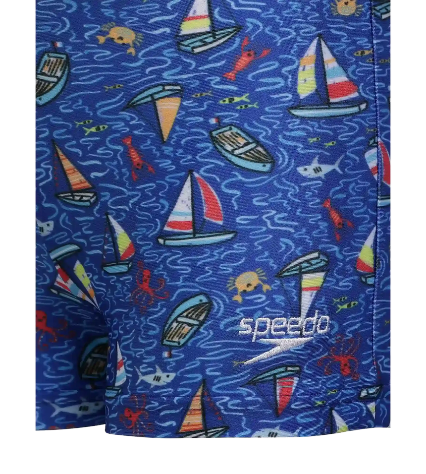 Tots Recycled Endura Brite Digital Print Aquashort For Boys - True Cobalt & Picton Blue