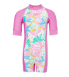 Tots Unisex Endurabrite Printed Essential Legsuit For Boys and Girls - Neon Violet & Marine Teal