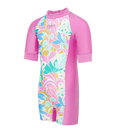 Tots Unisex Endurabrite Printed Essential Legsuit For Boys and Girls - Neon Violet & Marine Teal