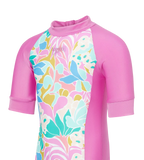 Tots Unisex Endurabrite Printed Essential Legsuit For Boys and Girls - Neon Violet & Marine Teal