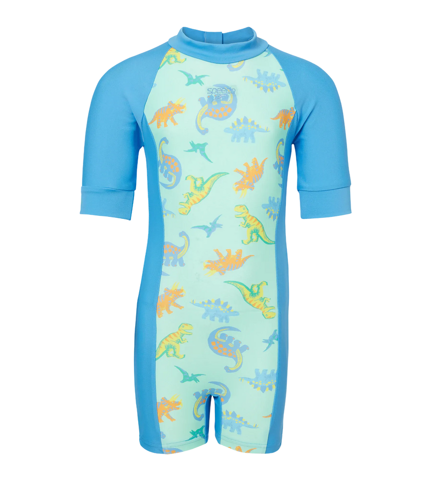 Tots Unisex Endurance10 Printed Essential Legsuit For Boys and Girls - Fish Tank & Periwinkle Blue