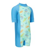 Tots Unisex Endurance10 Printed Essential Legsuit For Boys and Girls - Fish Tank & Periwinkle Blue