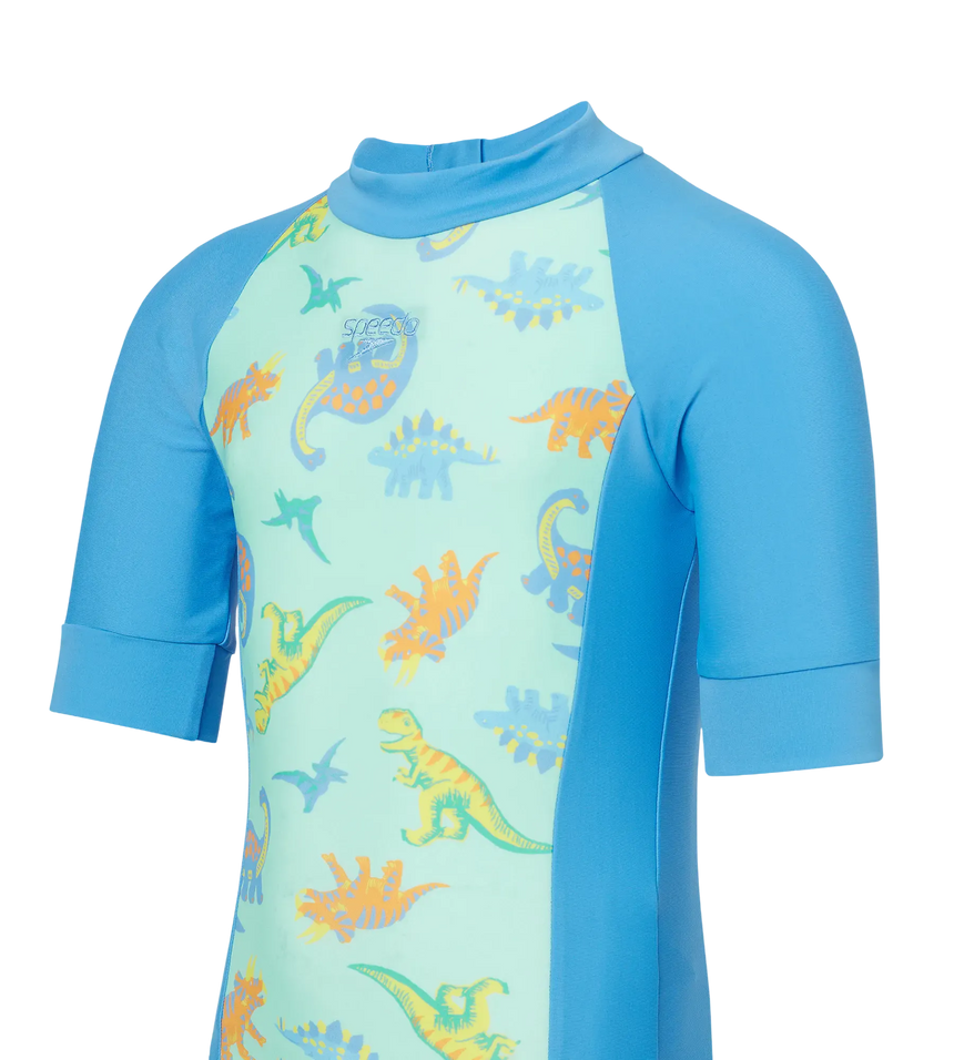 Tots Unisex Endurance10 Printed Essential Legsuit For Boys and Girls - Fish Tank & Periwinkle Blue