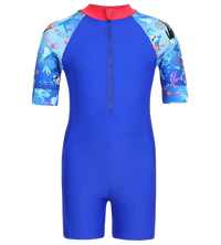 Girls Endurance 10 Essential All In One Suit - Raspberry Fill & Cobalt