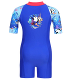 Girls Endurance 10 Essential All In One Suit - Raspberry Fill & Cobalt