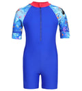 Girl's Endurance Essential All In One Suit  - Rasberry Fill & Cobalt_4