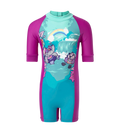 Girl's Endurance10 Essential All In One Legsuit - Diva, Neon Violet & Arctic Glass