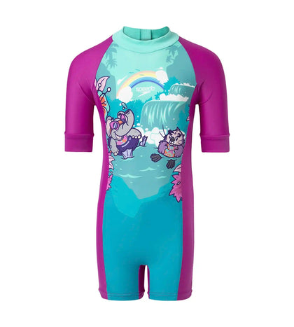 Girl's Endurance10 Essential All In One Legsuit - Diva, Neon Violet & Arctic Glass