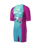 Girl's Endurance10 Essential All In One Legsuit - Diva, Neon Violet & Arctic Glass