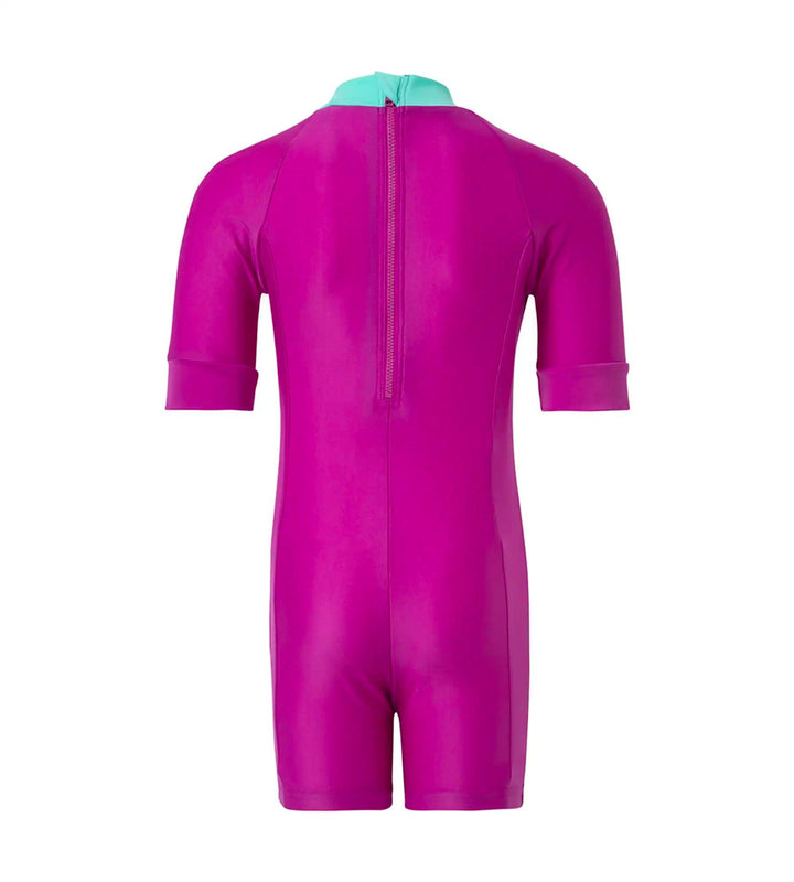 Girl's Endurance10 Essential All In One Legsuit - Diva, Neon Violet & Arctic Glass