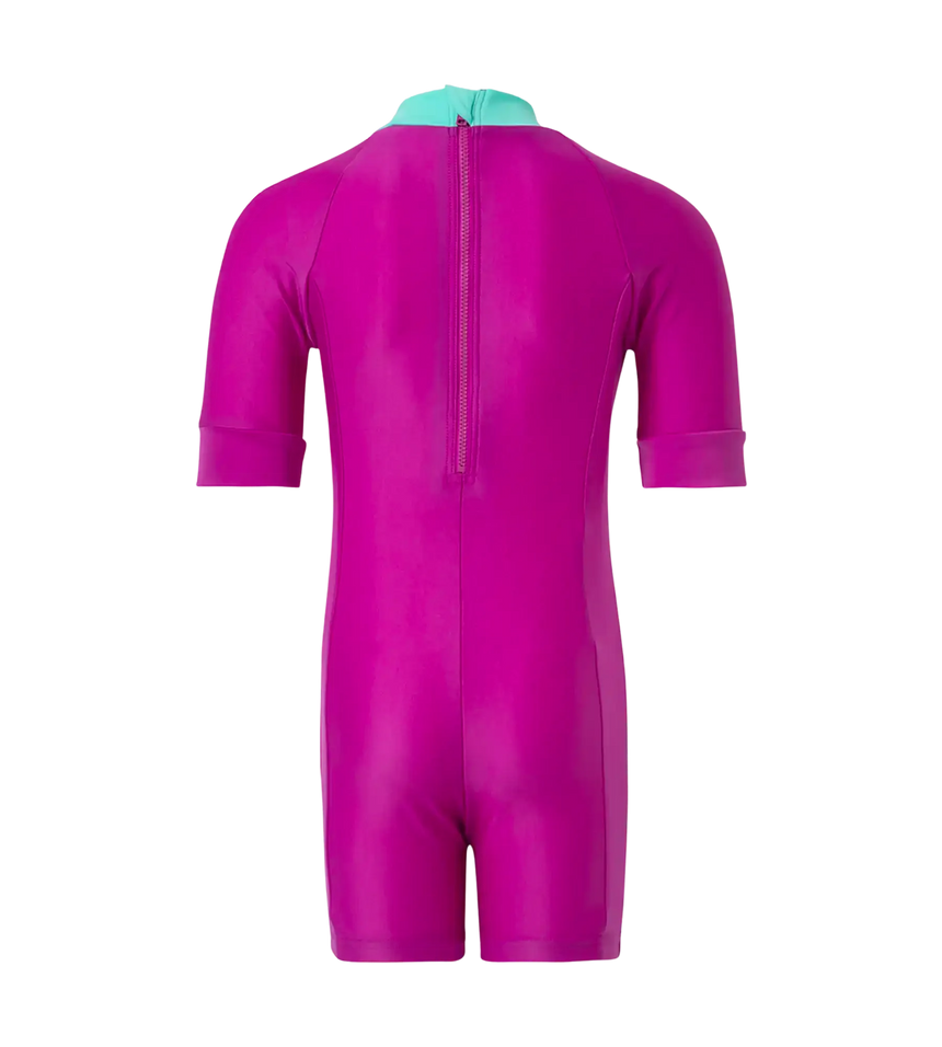 Girl's Endurance10 Essential All In One Legsuit - Diva, Neon Violet & Arctic Glass