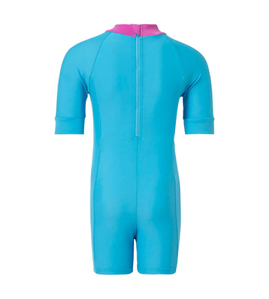 Girl's Endura Brite Essential All In One Legsuit - Picton Blue, Arctic Glass & Diva