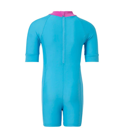Girl's Endura Brite Essential All In One Legsuit - Picton Blue, Arctic Glass & Diva
