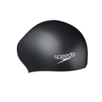 Women's Long Hair Silicone Swim Caps -Black