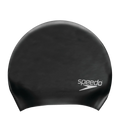 Women's Long Hair Silicone Swim Caps -Black
