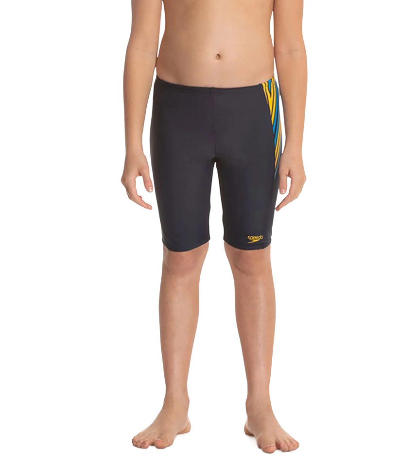 Boy's Endurance 10 Logo Panel Jammer - True Navy & Mango