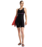 Women's Endurance10 Classic Racerback Legsuit - Black & Neon Violet