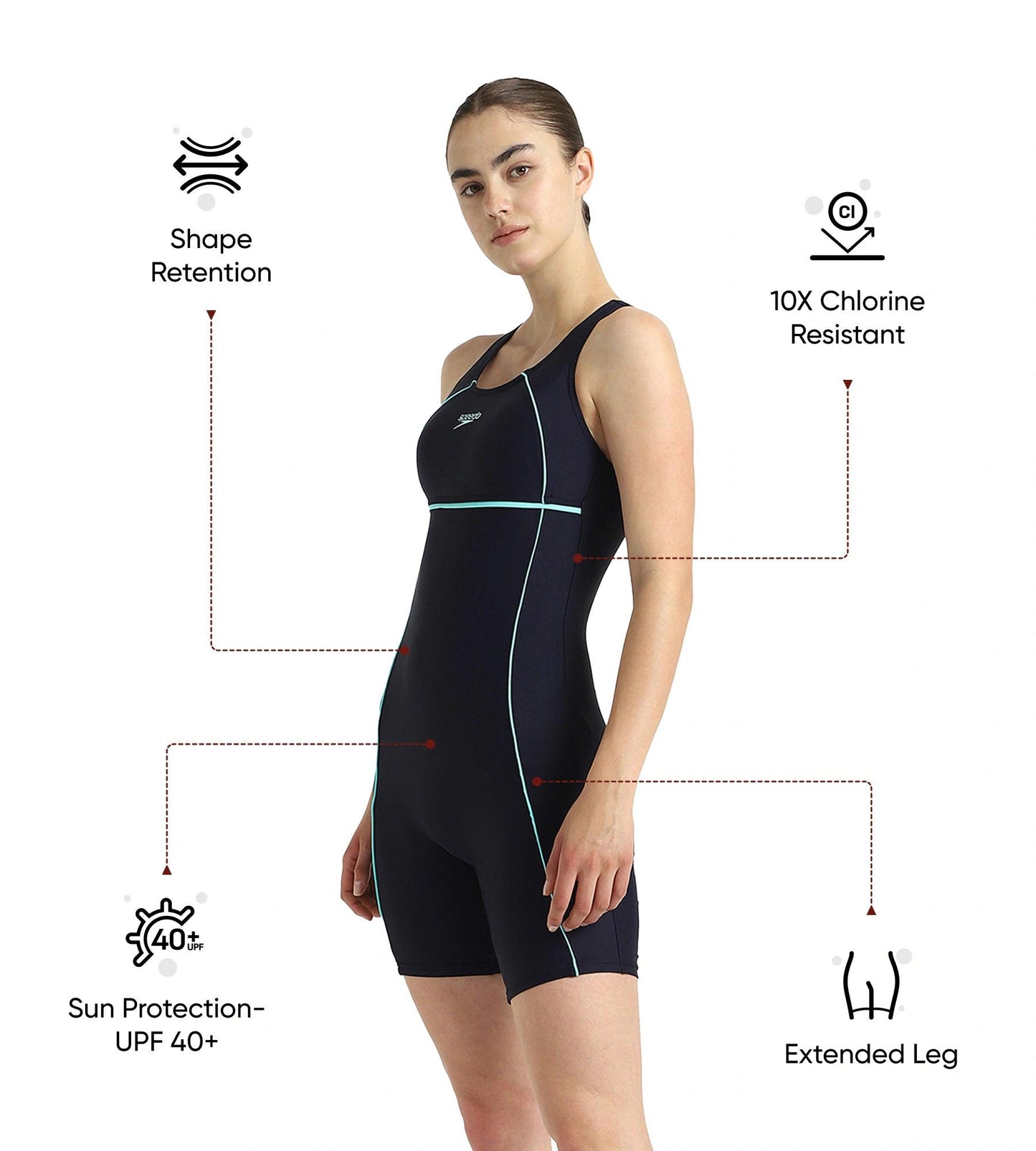 Women's Endurance10 Classic Racerback Legsuit - True Navy & Arctic Glass