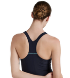 Women's Endurance 10 Classic Racerback Legsuit Swimwear - True Navy & Marine Blue