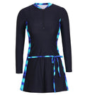 Women's Endurance 10 Two Piece Full Body Suit Swimwear - Navy & Deep Indigo