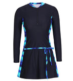Women's Endurance 10 Two Piece Full Body Suit Swimwear - Navy & Deep Indigo